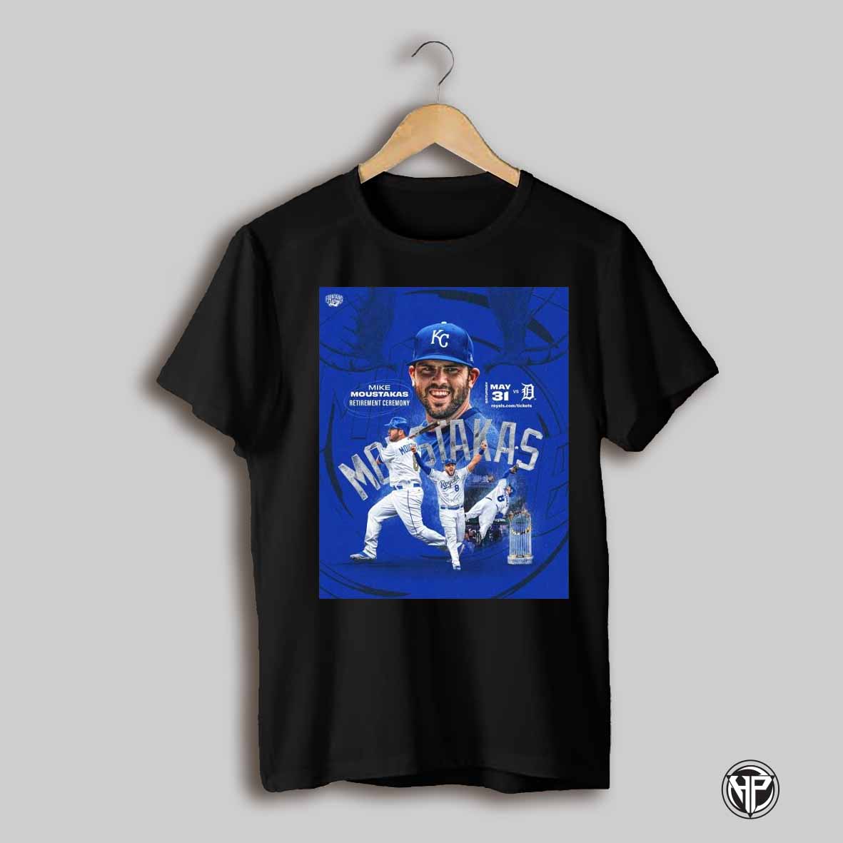 Poster Kansas City Royals Mike Moustakas Retirement Ceremony Sat May 31 2025 Vs Detroit Tigers Mlb T Shirt