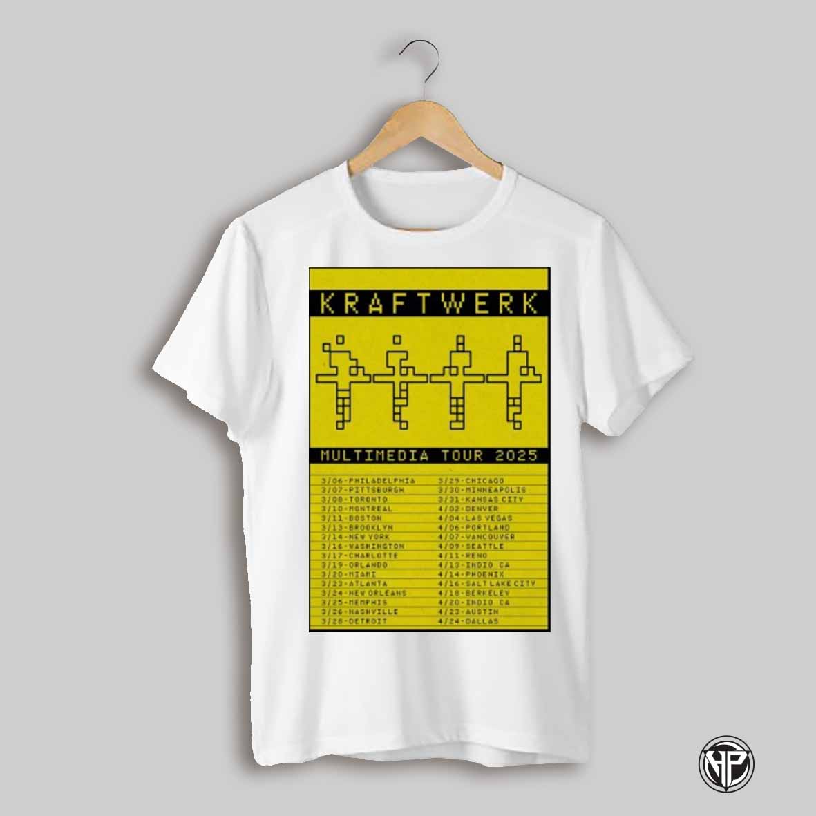Poster Kraftwerk Multimedia Tour 2025 T Shirt