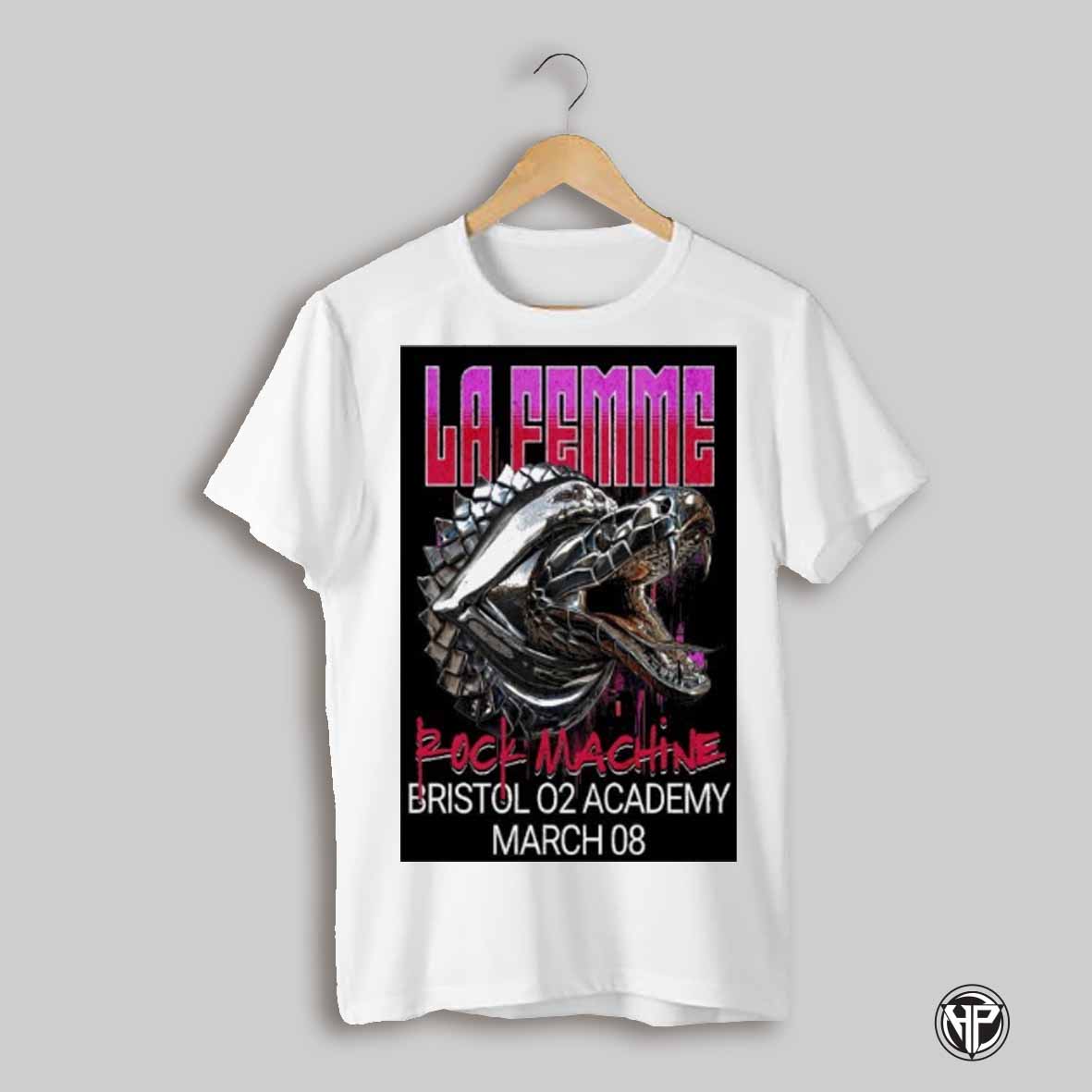 Poster La Femme Bristol Uk Event March 8 2025 T Shirt