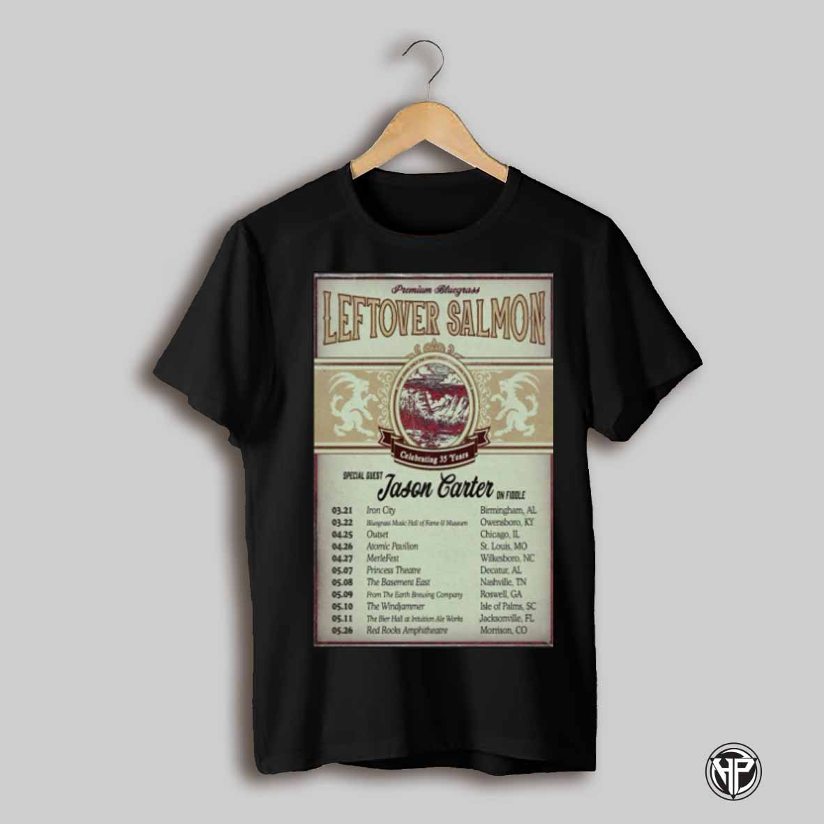 Poster Leftover Salmon And Jason Carter On Fiddle Spring Tour 2025 T Shirt