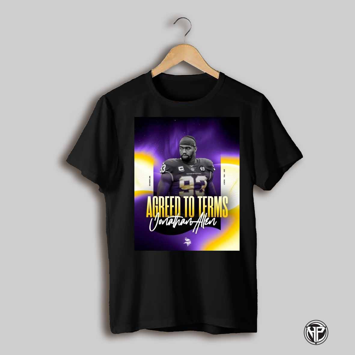 Poster Nfl Minnesota Vikings Defensive Line Jonathan Allen Agreed To Terms 2025 Free Agency T Shirt