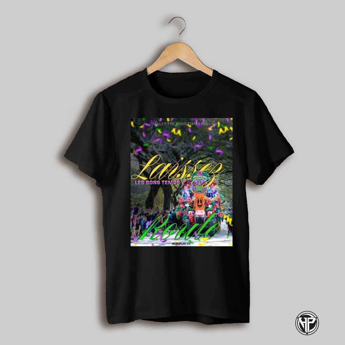 Poster Rolling Into Fat Tuesday College Football Style Let The Good Times Roll College Football Playoff 2025 T Shirt