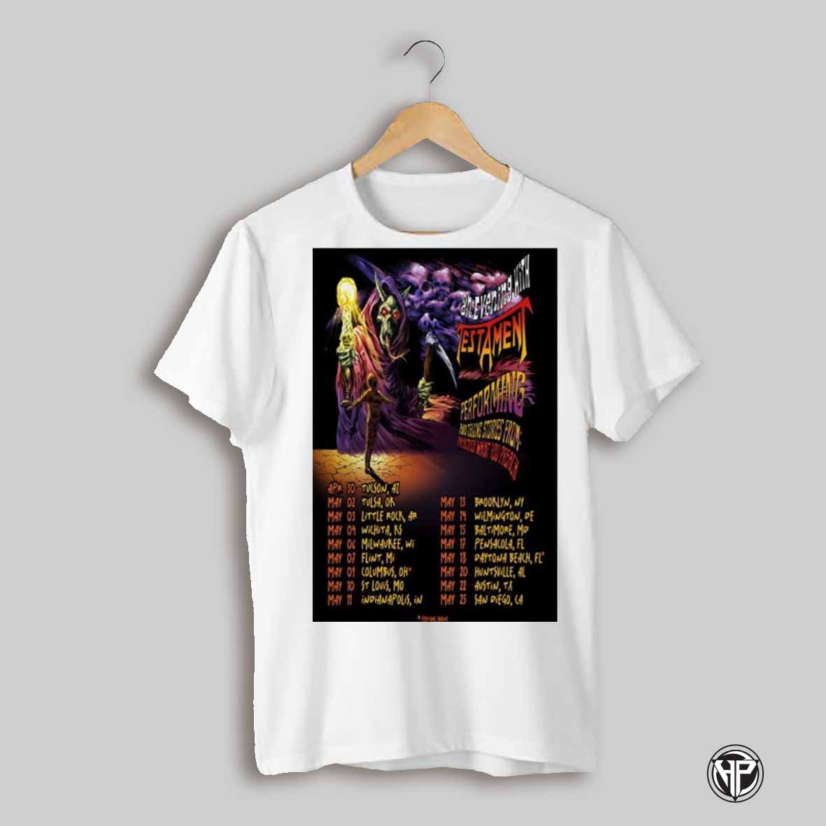 Poster Testament An Evening Practice What You Preach Tour Apr 30 Tucson Al May 02 Tulsa Ok May 03 Little Rock Ar T Shirt