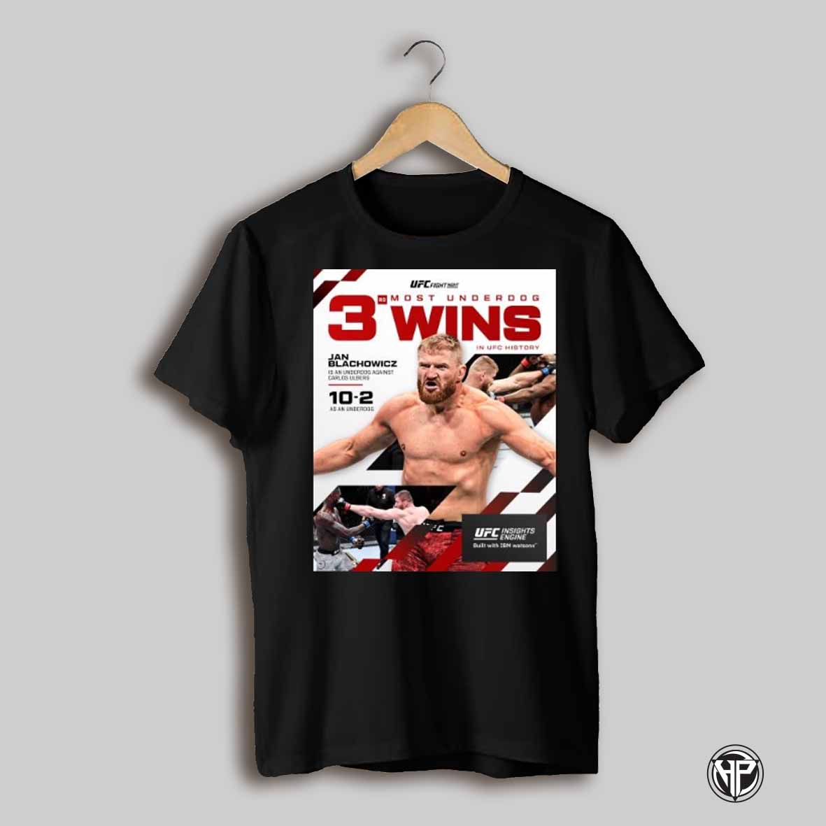 Poster Ufc Fight Night Jan Blachowicz Is And Underdog Against Carlos Ulberg 3 Wins In Ufc History T Shirt