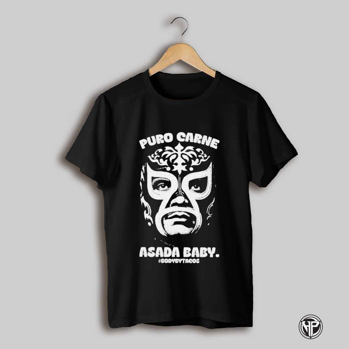 Puro Carne Asada Baby Luchador Shirt