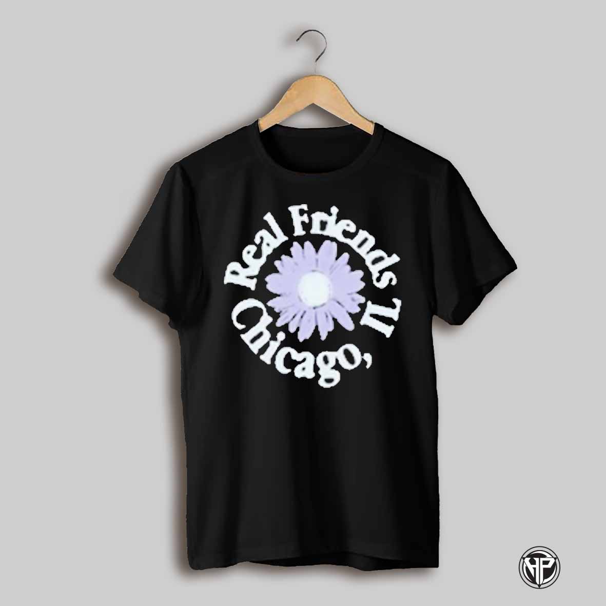 Real Friends Chicago Il Given Up Flower T Shirt