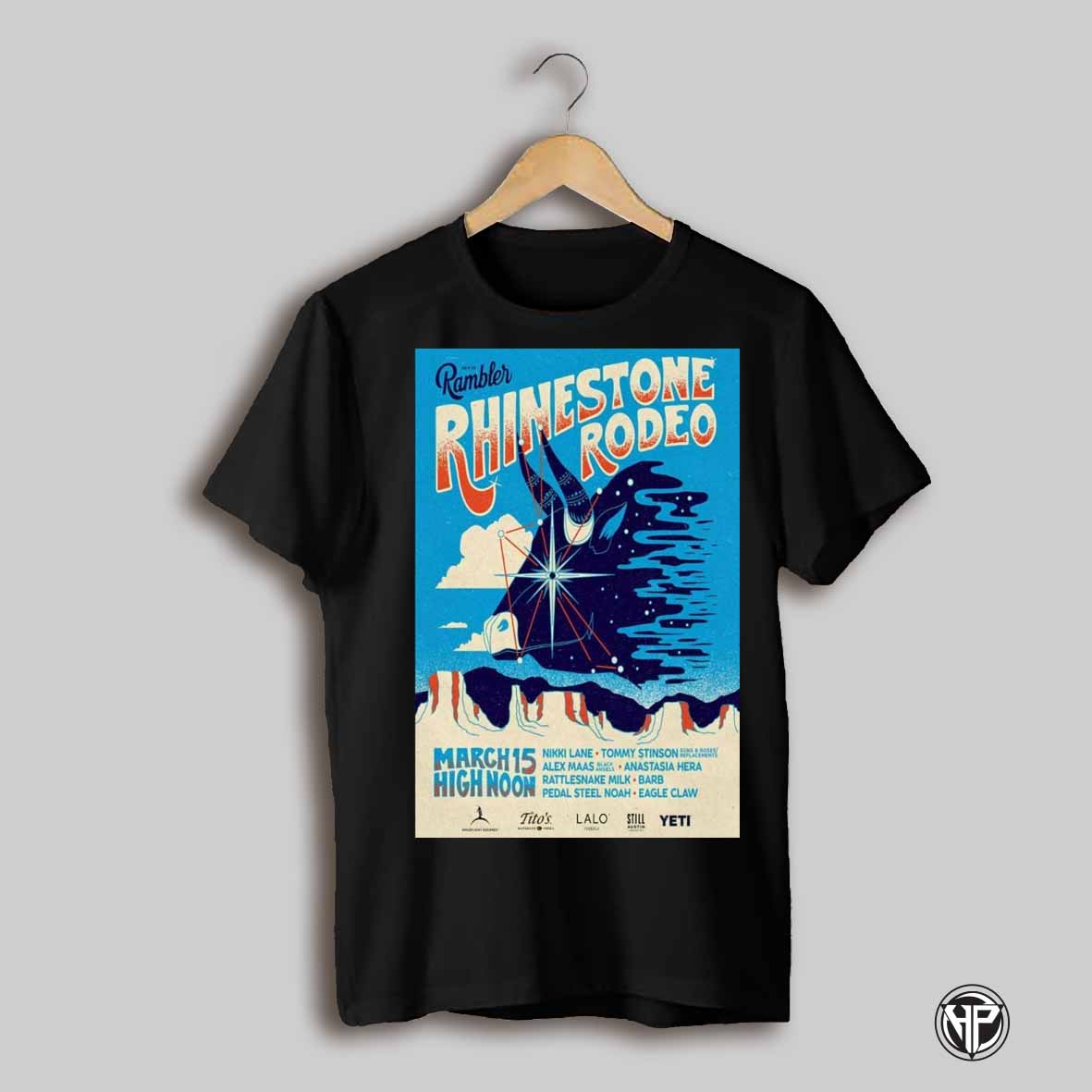 Rhinestone Rodeo March 15 2025 High Noon Austin Tx Event Poster T Shirt