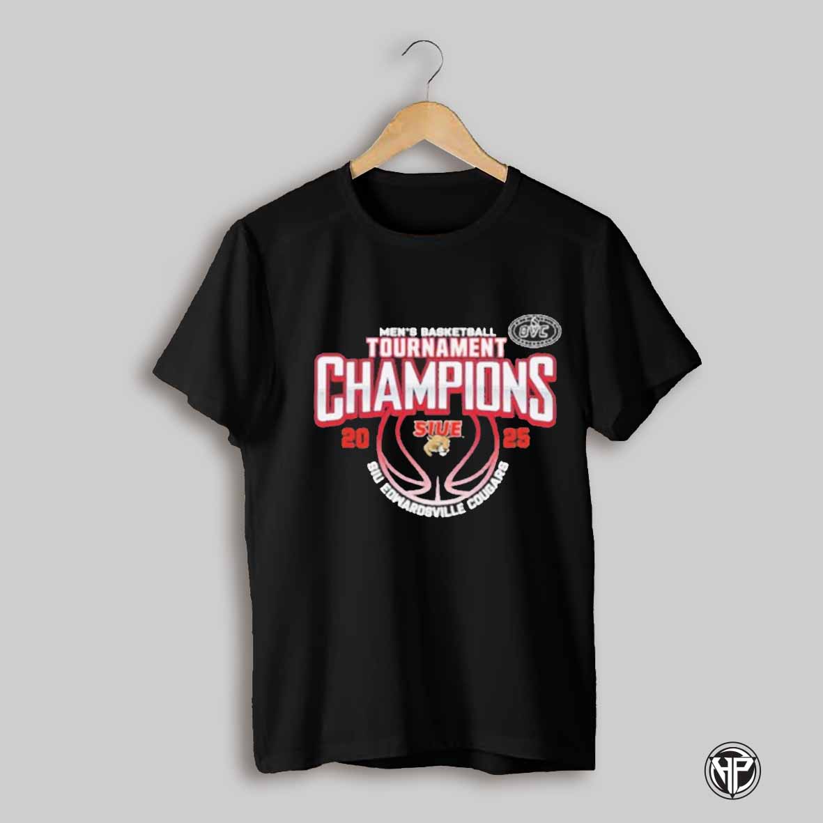 Siu Edwardsville Cougars 2025 Ovc Mens Basketball Conference Tournament Champions T Shirt