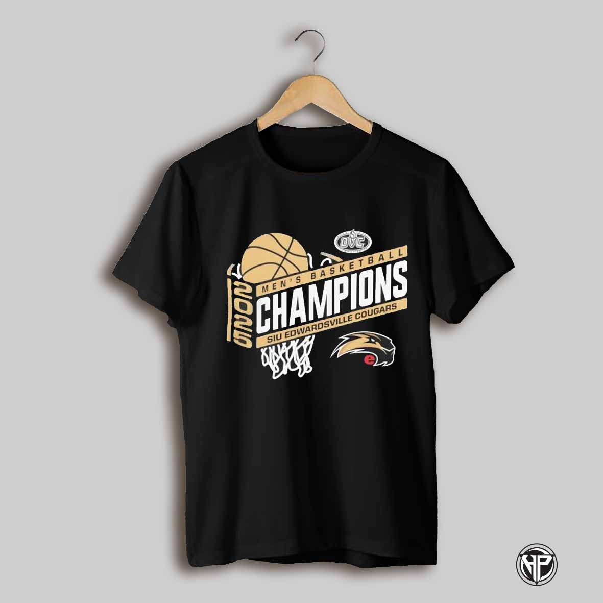 Siu Edwardsville Cougars Mens Basketball 2025 Ohio Valley Champions T Shirt