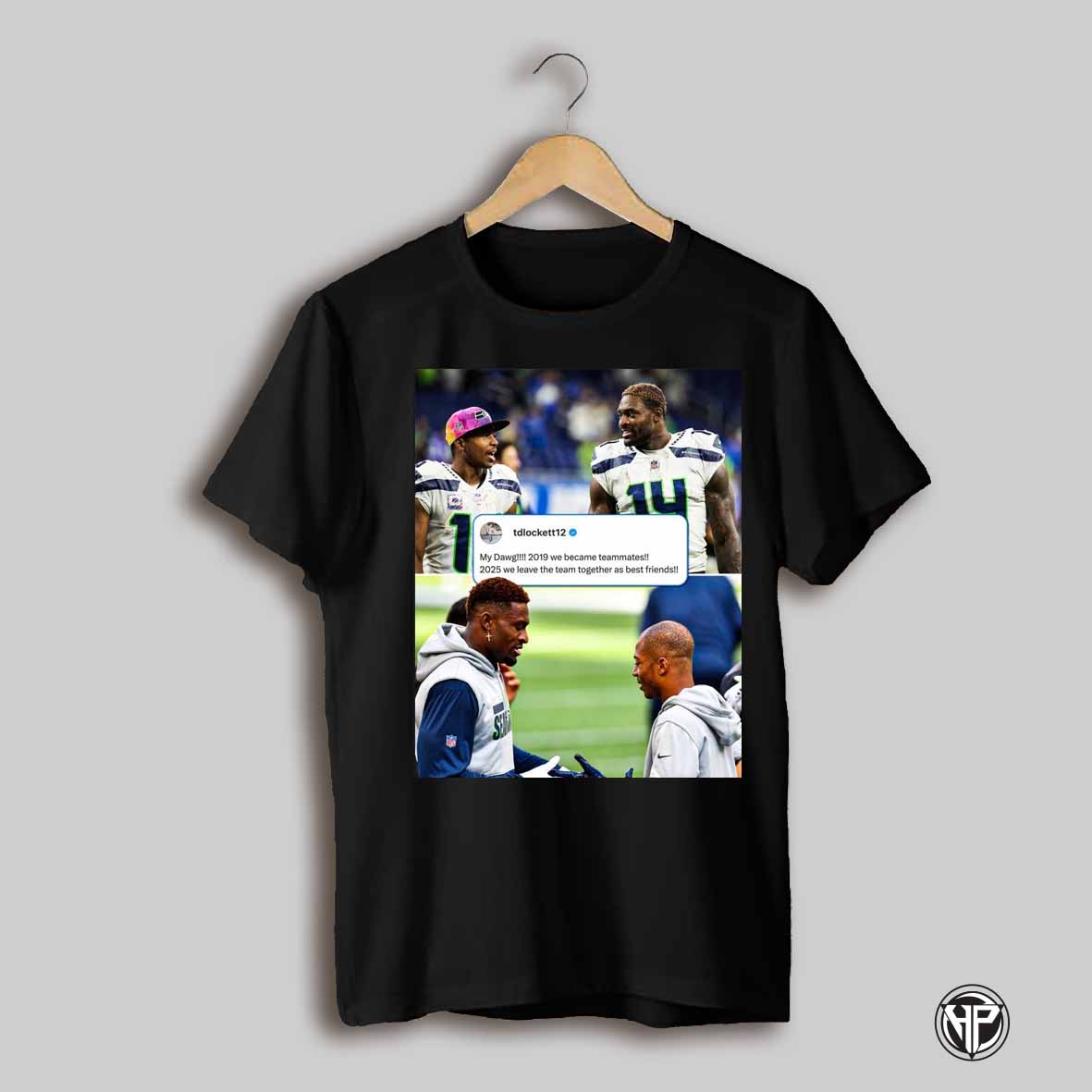 Seattle Seahawks Tyler Lockett My Dawg 2019 We Became Teammates 2025 We Leave The Team Together As Best Friends Poster T Shirt