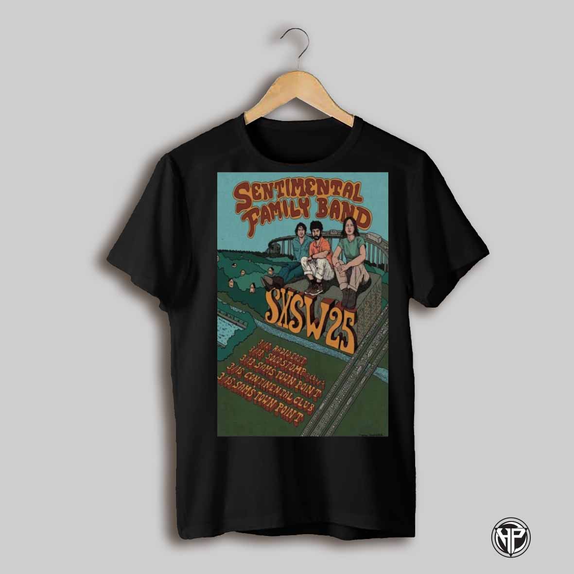 Sentimental Family Band Sxsw 2025 Tour Poster Shirt