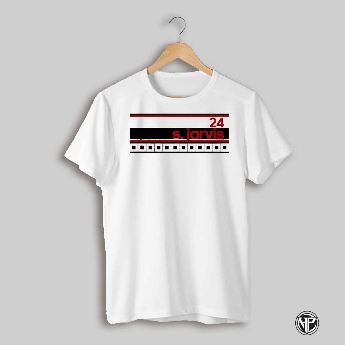 Seth Jarvis Carolina Hurricanes Name Number Stripe Shirt