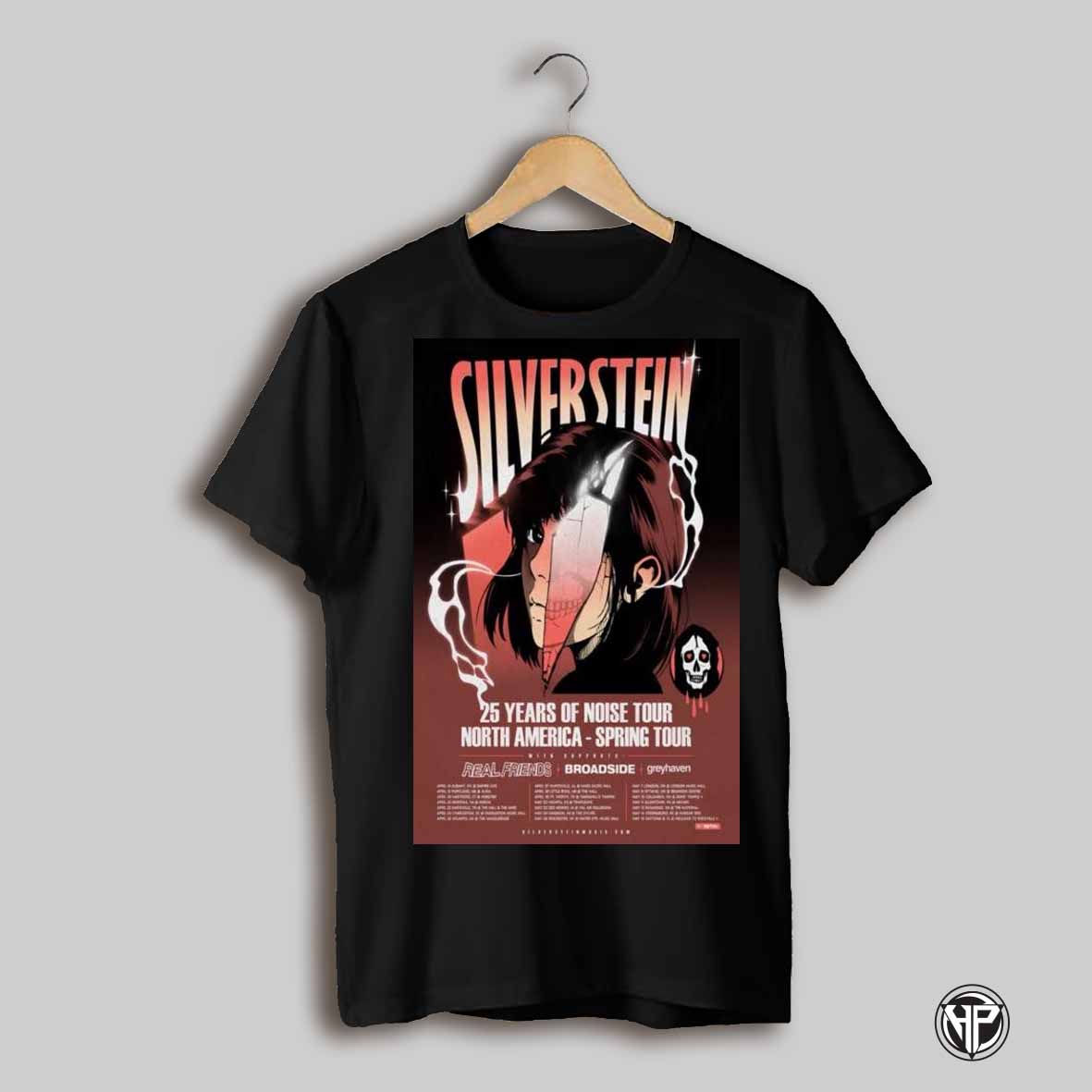 Silverstein 25 Years Of Noise Tour North American 2025 Poster T Shirts