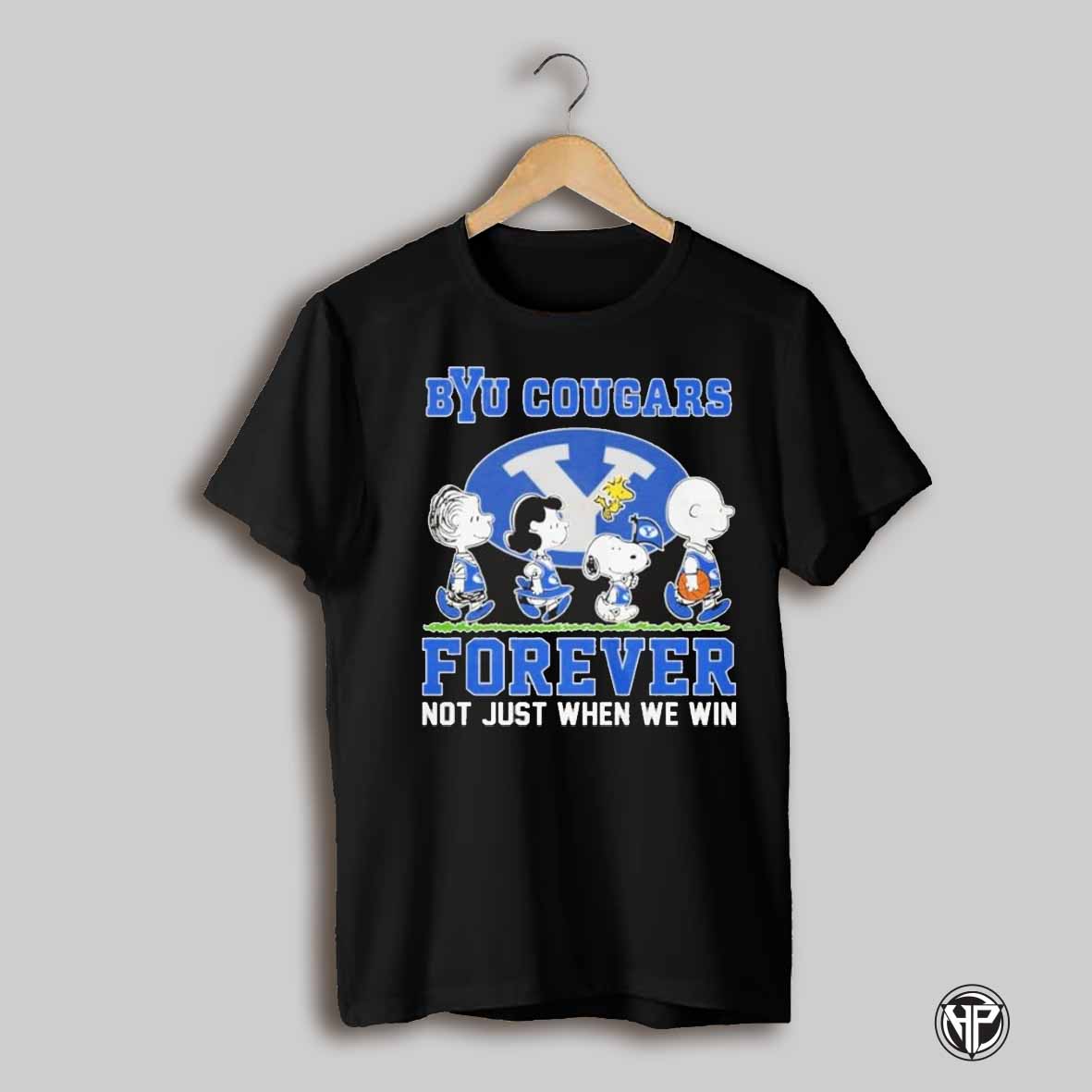 Snoopy And Friends Byu Cougars Forever Not Just When We Win 2025 T Shirt