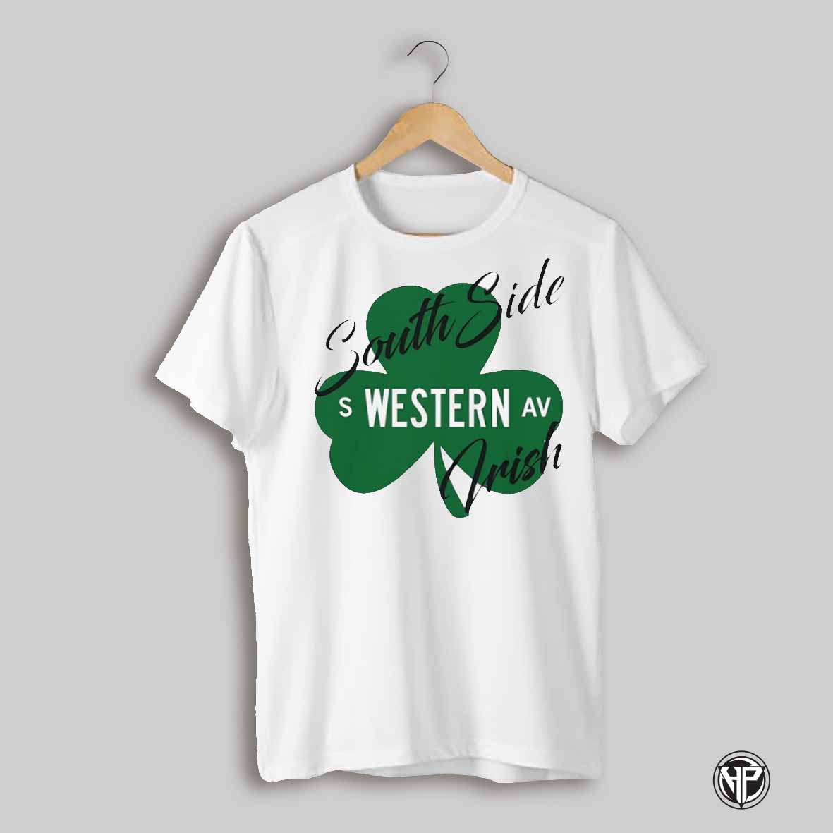 South Side Irish Western Shamrock St Patricks Day Shirt