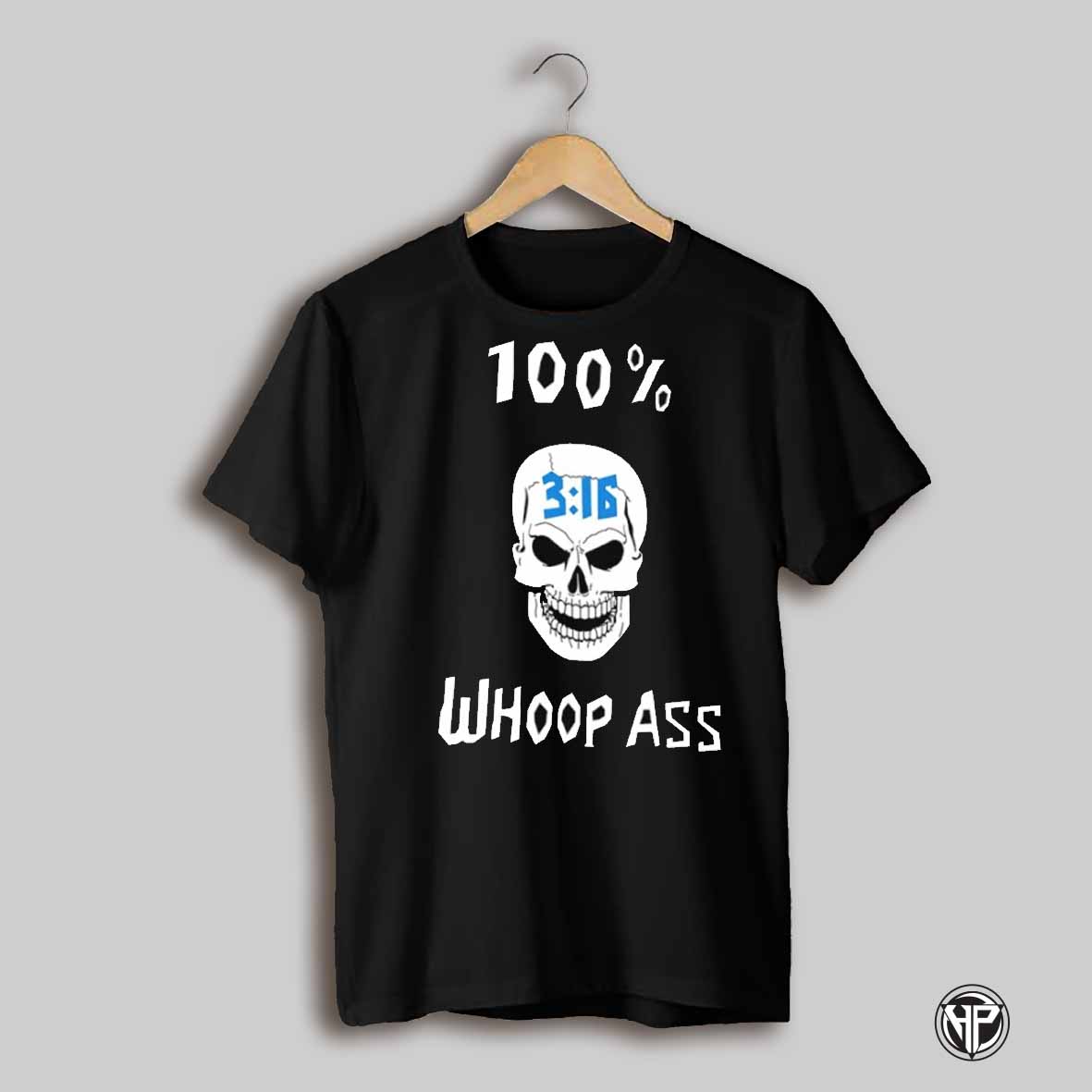 Stone Cold Steve Austin 3 16 100 Whoop Asss Skull Shirt