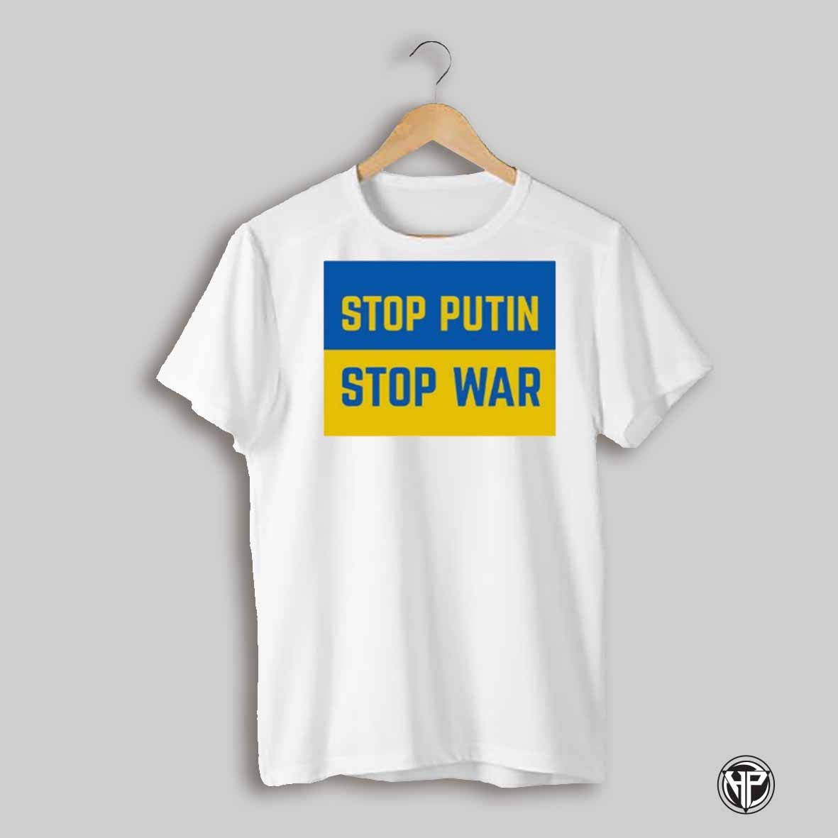 Stop Putin Stop War Support Ukraine Blue Yellow T Shirt