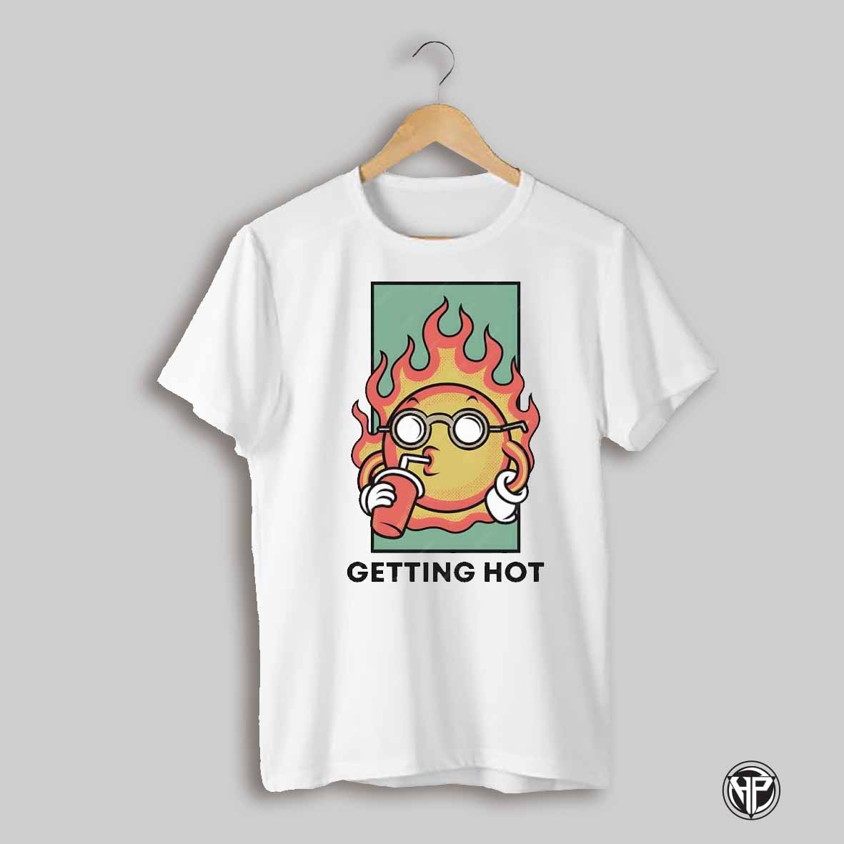 Sun Cartoon Drinking Water Getting Hot Shirt