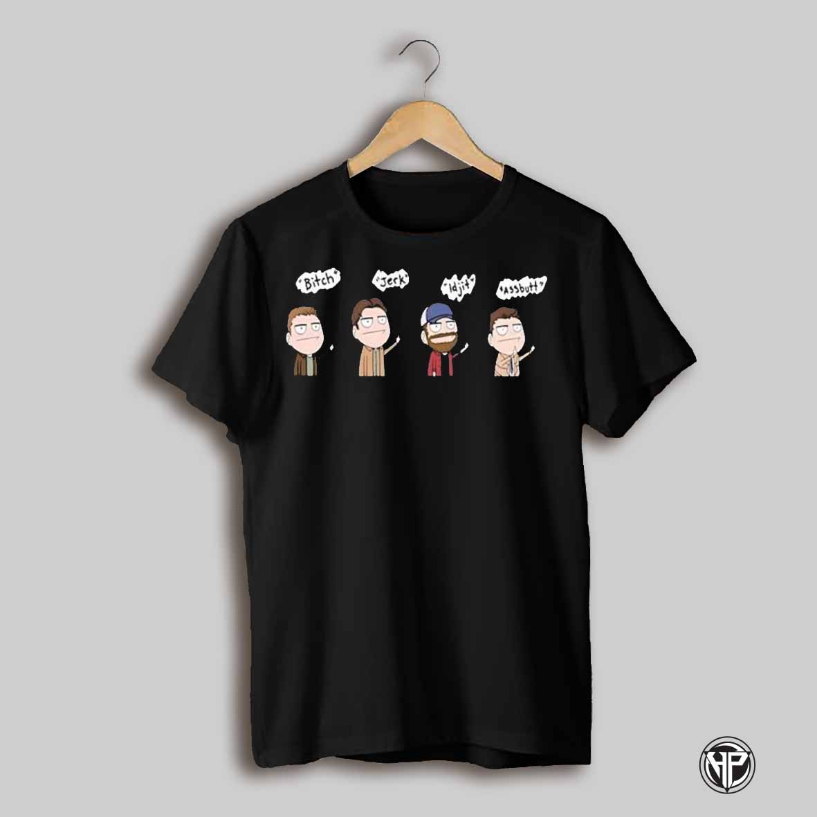 Supernatural Bitch Jerk Idjit Assbutt T Shirts