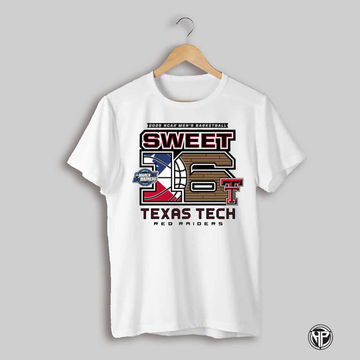 Texas Tech Red Raiders Basketball Ncaa Mens Sweet 16 March Madness Above The Rim 2025 Logos T Shirt