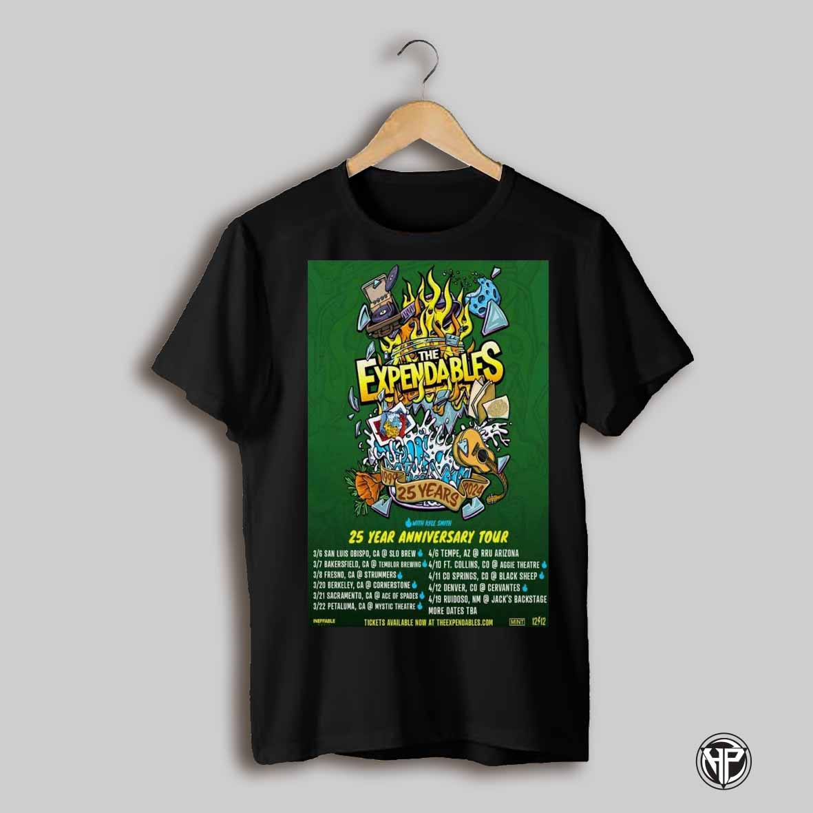 The Expendables 25 Year Anniversary Tour 2025 Poster T Shirt