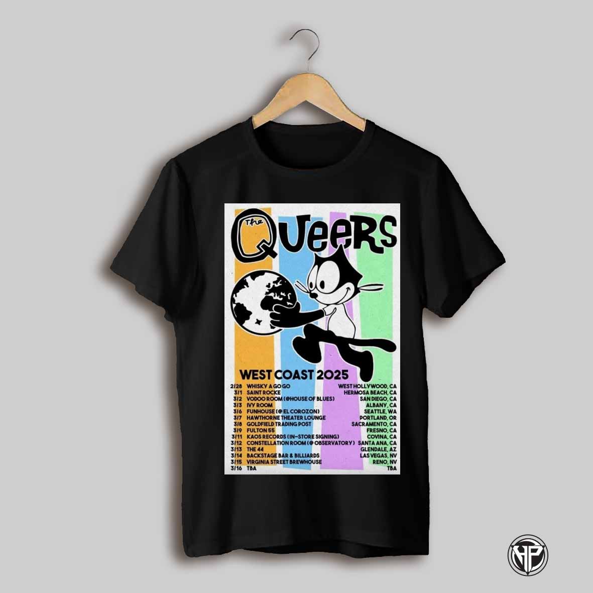 The Queers West Coast 2025 Tour T Shirt
