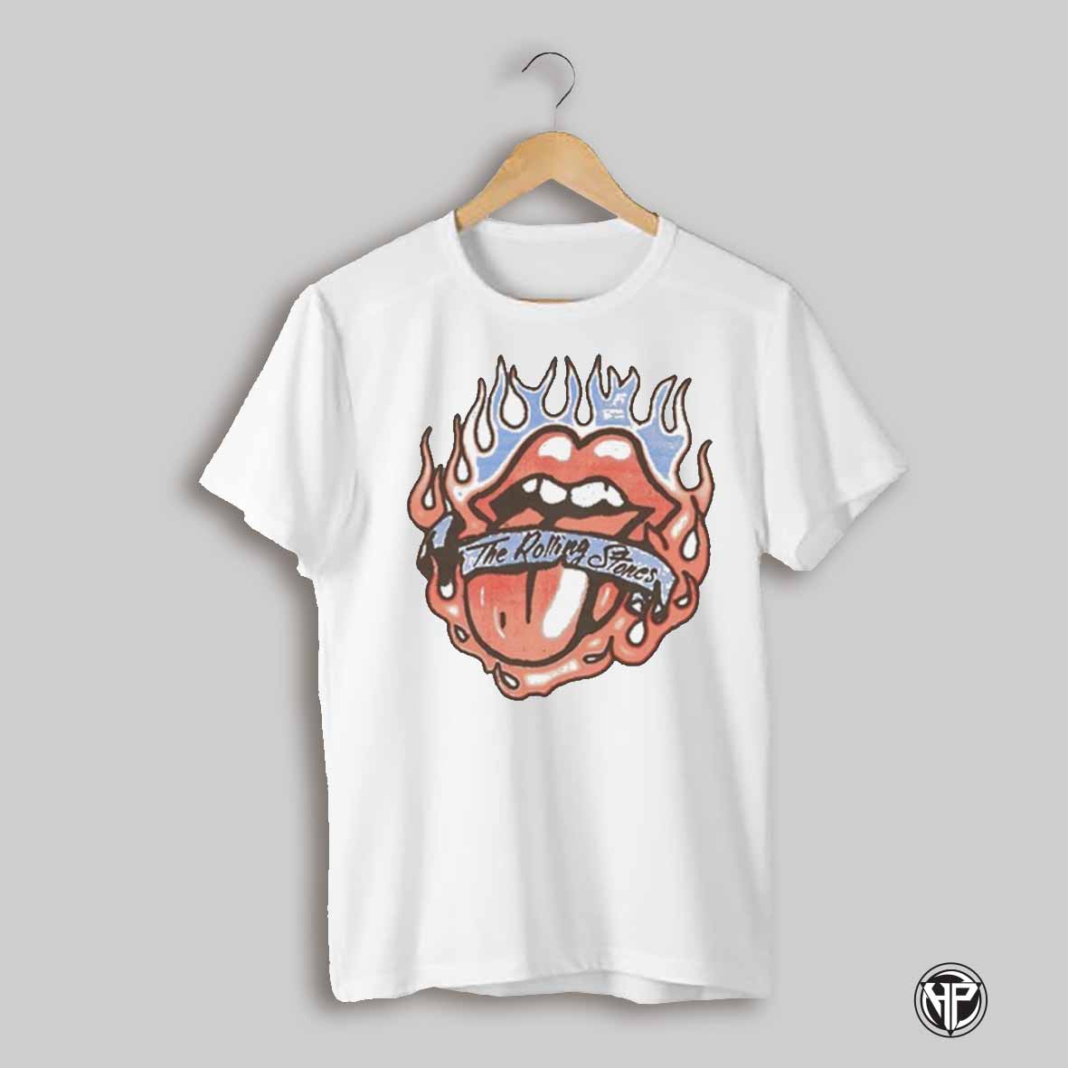 Tongue Logo Flash Art Natural Shirt
