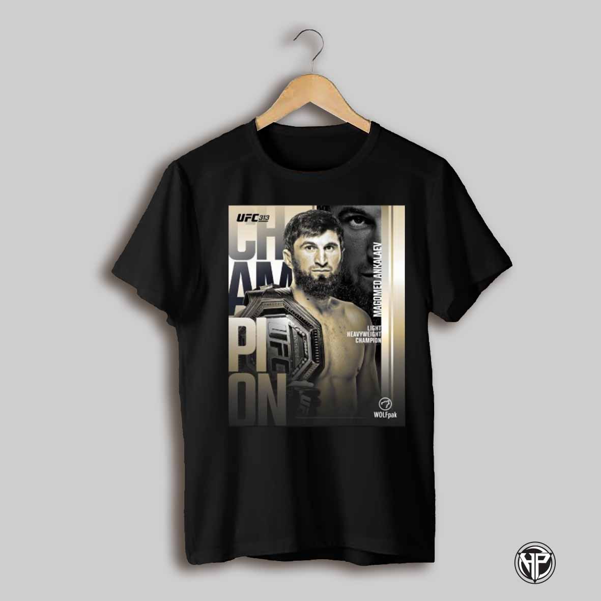 Ufc 313 Magomed Ankalaev Defeats Alex Pereira By Unanimous Decision Light Heavyweight Champion Poster T Shirt