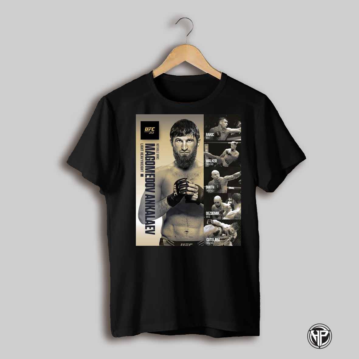 Ufc 313 Notable Wins Magomedov Ankalaev Light Heavyweight Rakic Walker Smith Oezdemir Cutelaba Resume Poster T Shirt