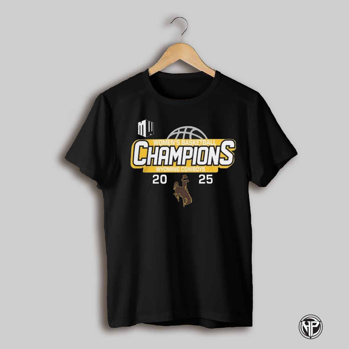 Wyoming Cowboys Mountain West Womens Basketball Conference Champions 2025 T Shirts