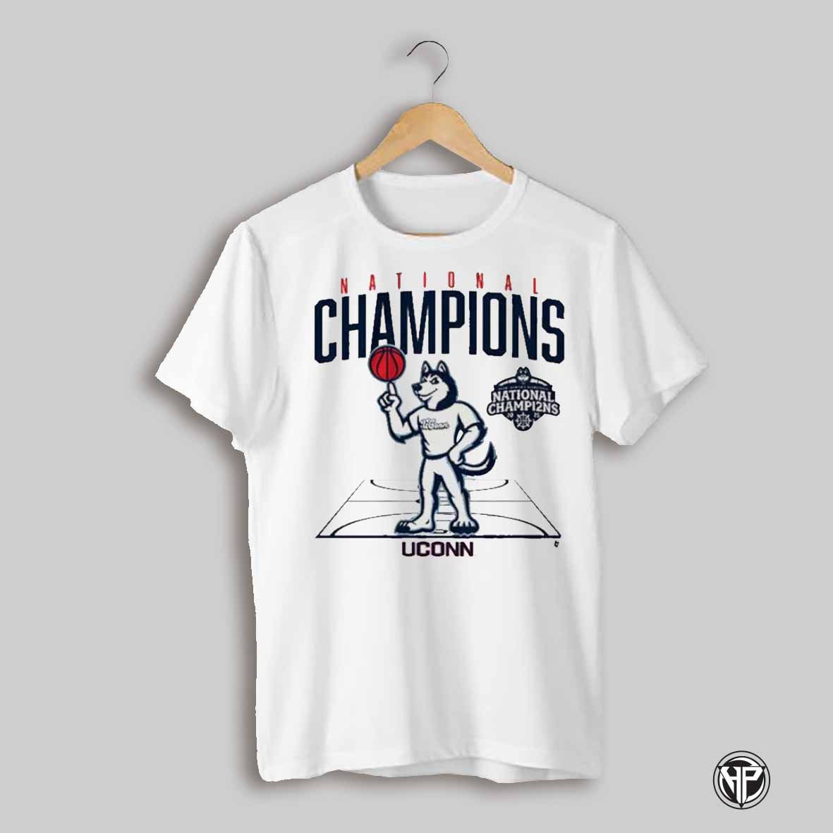 2025 Ncaa National Champ12ns Champions Mascot Uconn Huskies Womens Basketball Defeats South Carolina T Shirt