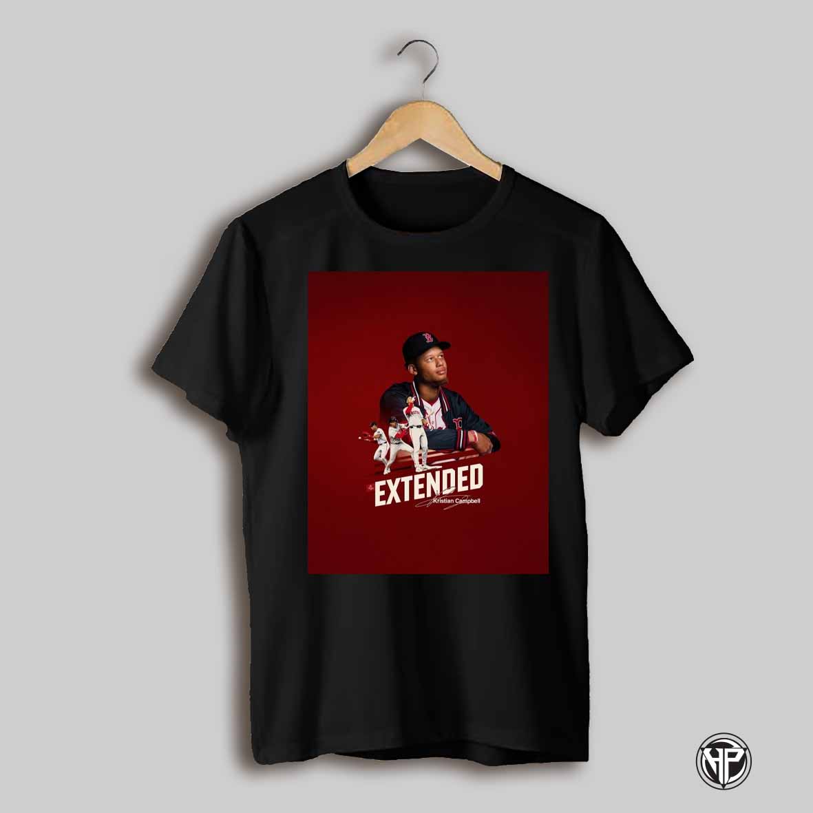 Boston Red Sox Baseball Extended Kristian Campbell Kcs Sticking Around Signature Poster T Shirt