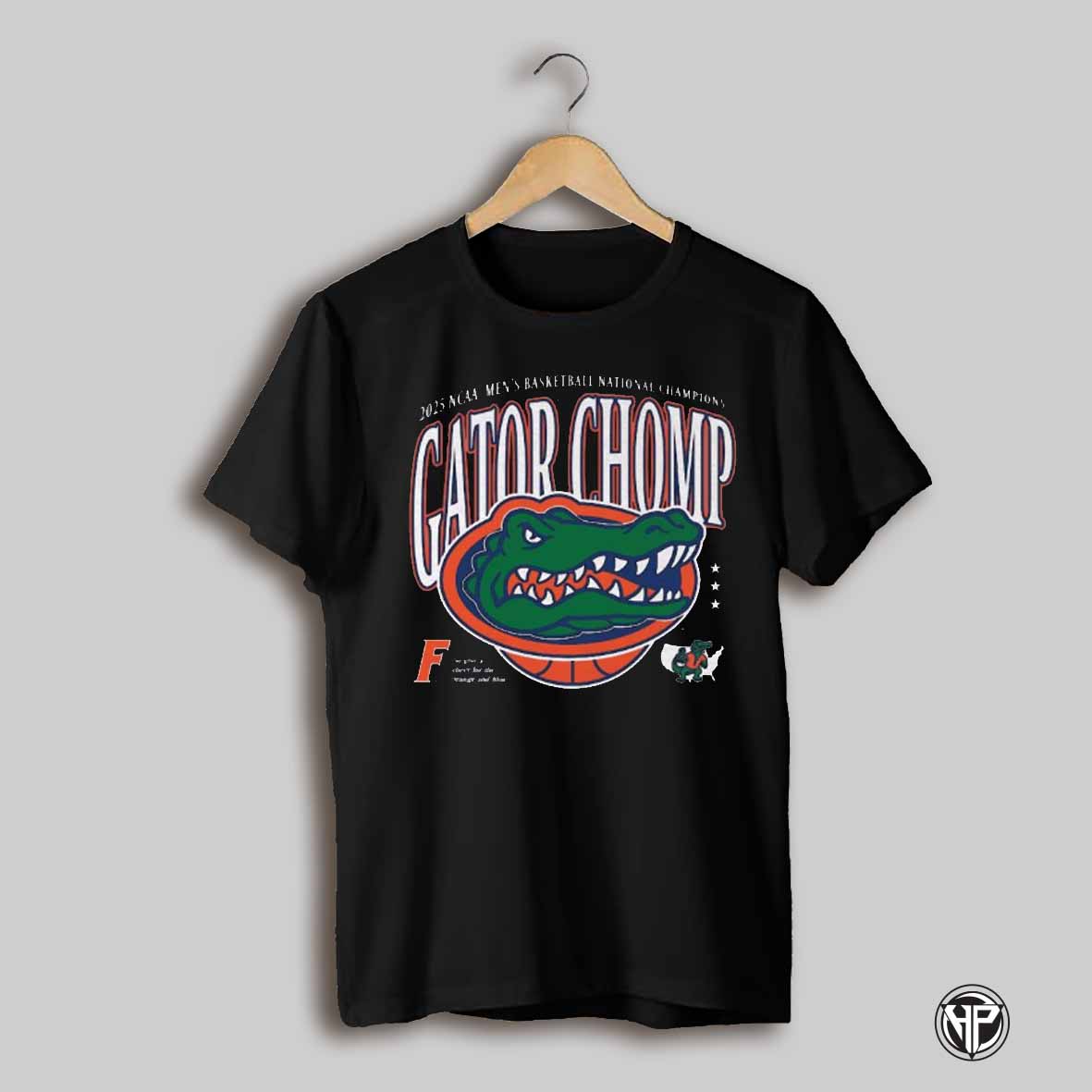 Gator Chomp Florida Gators Mens Basketball 2025 National Champs San Antonio So Give A Cheer For The Orange And Blue T Shirt