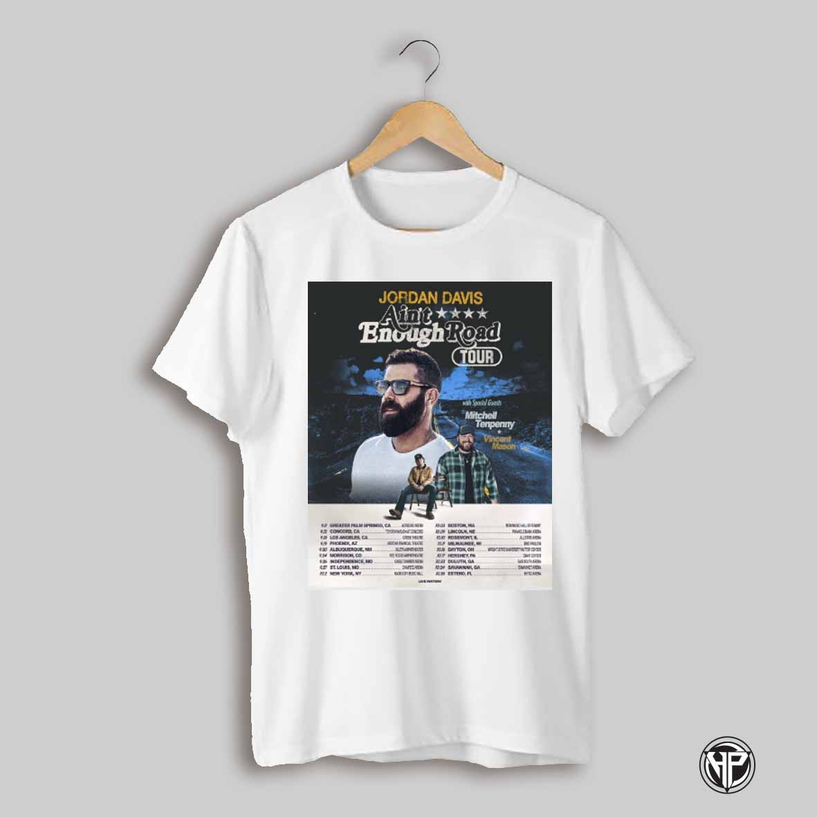 Jordan Davis Aint Enough Road Tour 2025 With Special Guests Mitchell Tenpenny Vincent Mason Poster T Shirt
