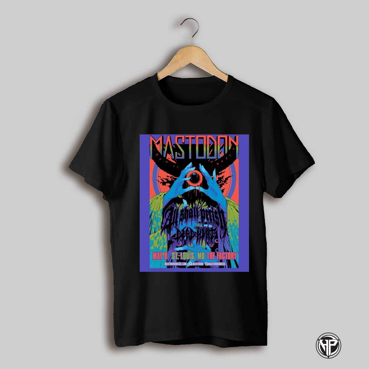 Mastodon All Shall Perish May 8th 2025 St Louis Missouri At The Factory Poster T Shirt