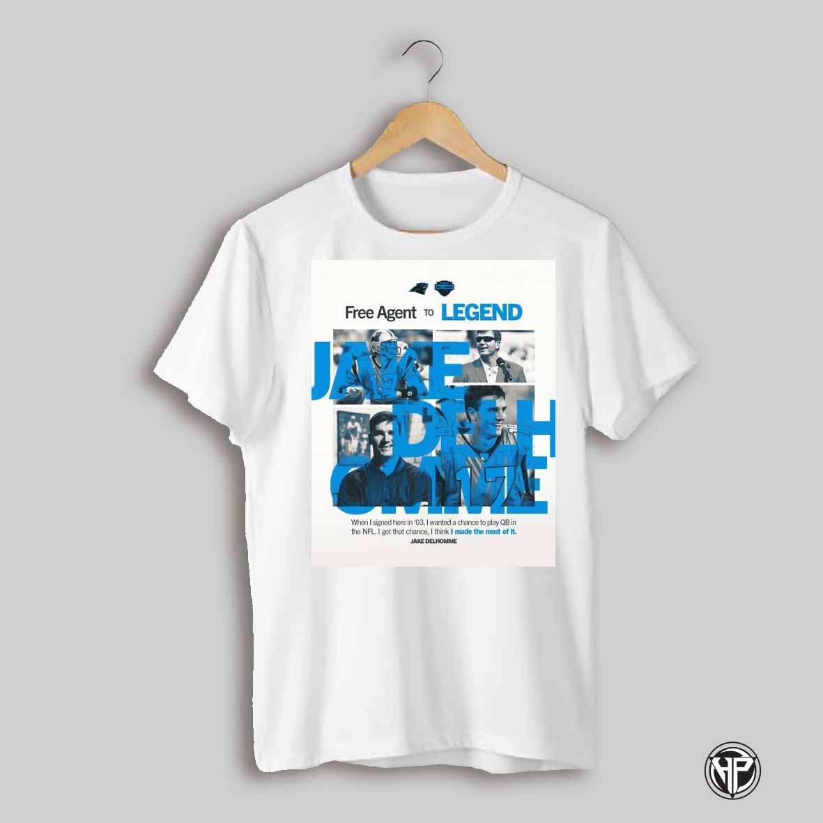 Nfl 2025 Carolina Panthers Free To Legend Jake Delhomme Poster T Shirt