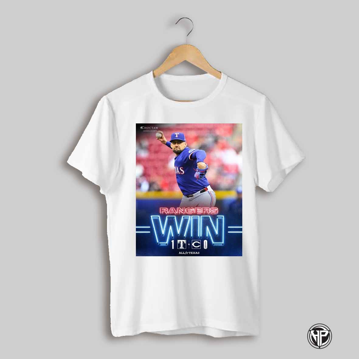 Nathan Eovaldi Texas Rangers Win Cincinnati Reds Final Score 1 0 All For Texas Poster T Shirt