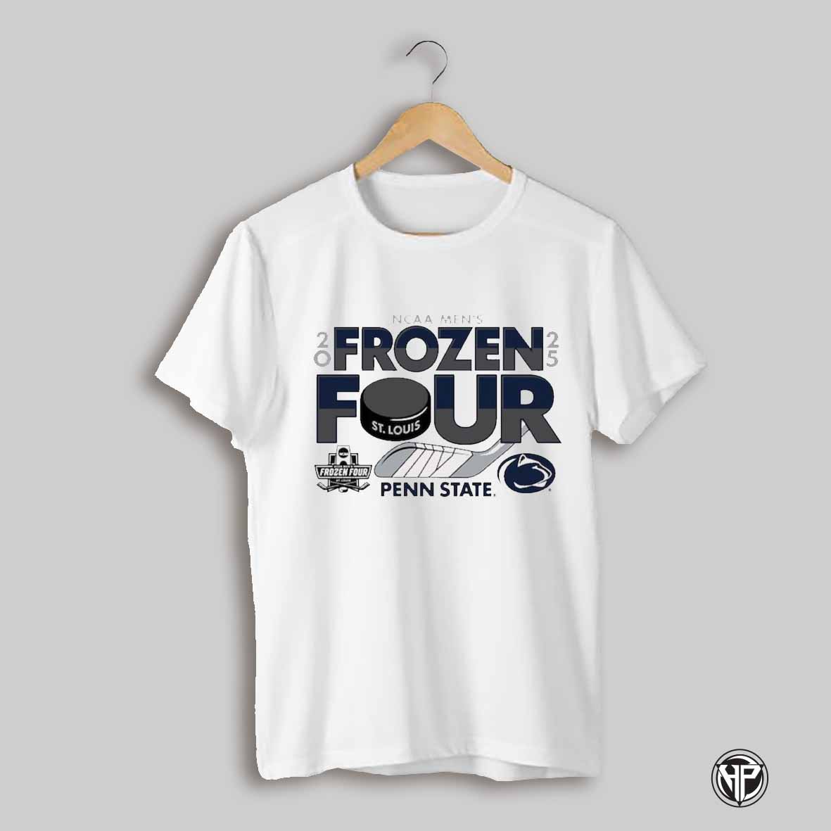 Penn State Nittany Lions Ncaa Frozen Four Mens Ice Hockey Tournament St Louis 2025 Logo T Shirt