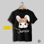 Personalized Kids Bunny Easter T Shirt