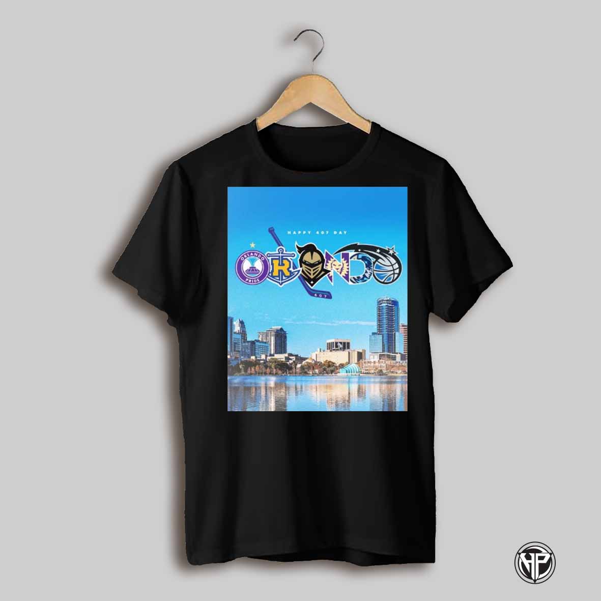 Poster Ucf Knights Happy 407 Day City Of Orlando Orlando Pride Rollins College Orlando City Sc Orlando Valkyries Orlando Magic T Shirt