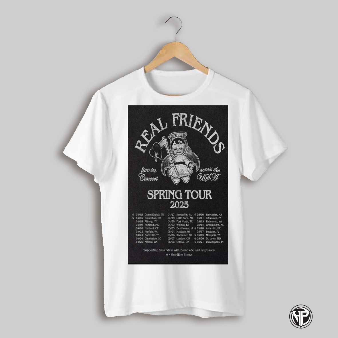 Real Friends Spring Tour 2025 Poster T Shirt