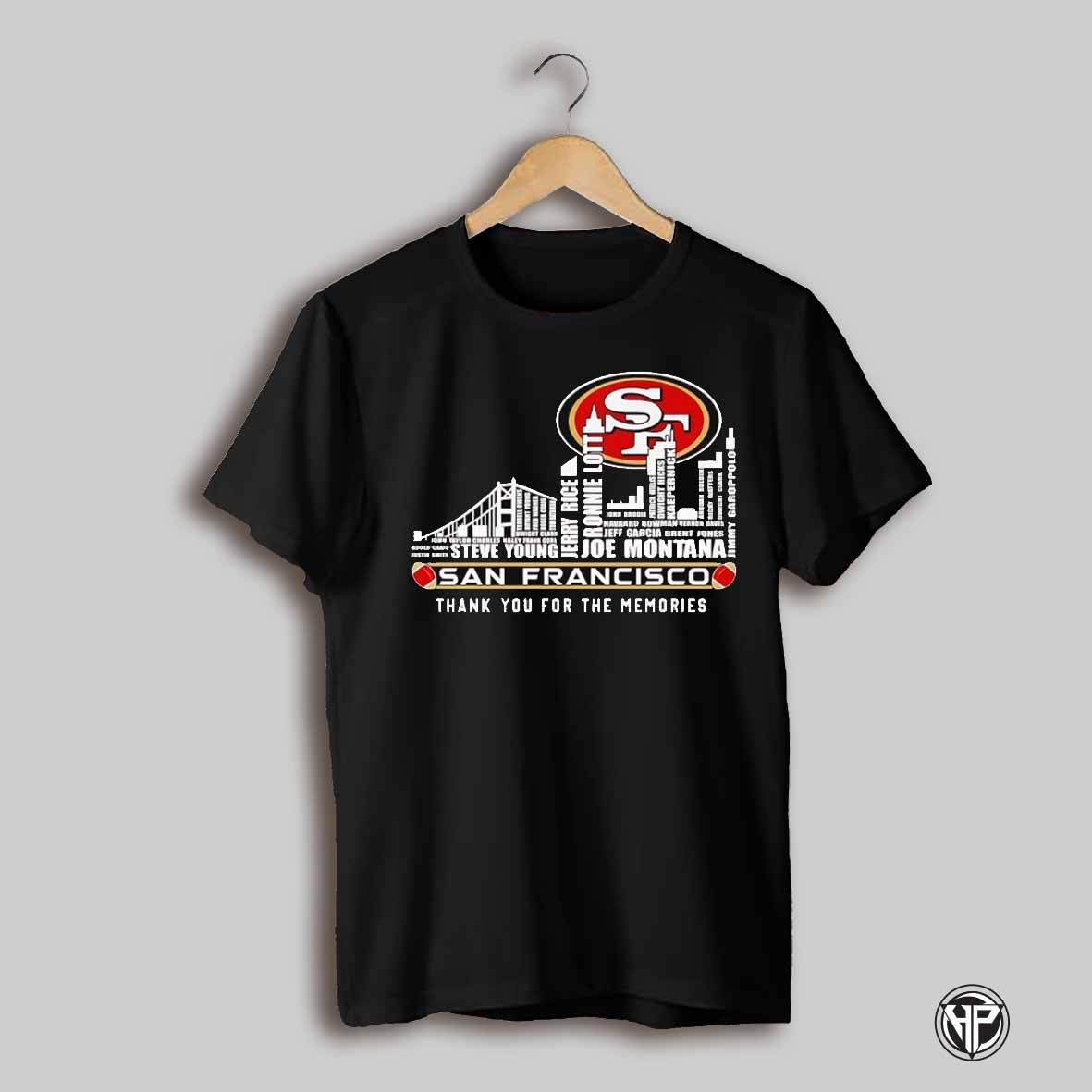 San Francisco 49ers Thank You For The Memories Players Name Skyline 2025 Shirt