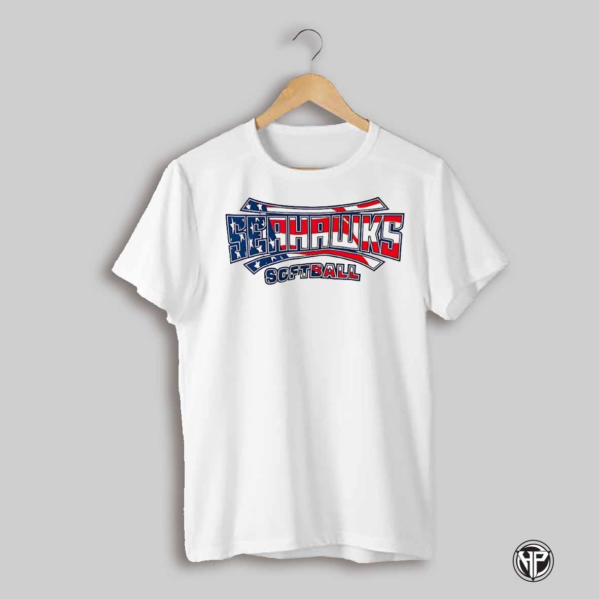 Seahawks Softball Usa Flag Shirt