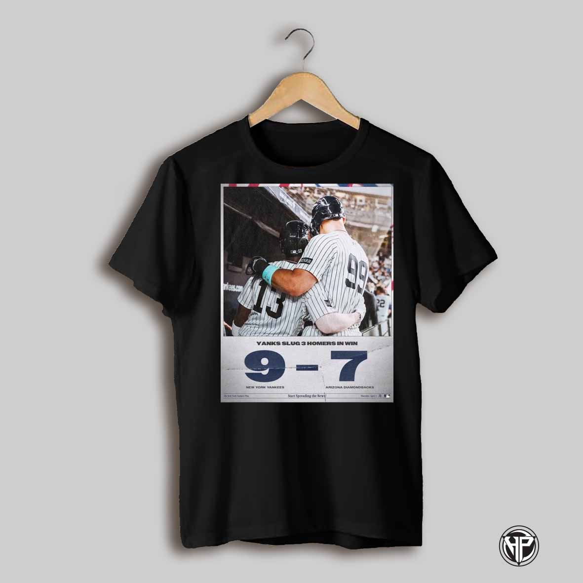 Yanks Slug 3 Homers In Win New York Yankees Baseball Mlb 9 7 Arizona Diamondbacks Final Score April 3 2025 Poster T Shirt