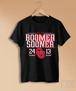 2025 Boomer Sooner Oklahoma Sooners Vs Michigan Wolverines 24 13 Score Shirts