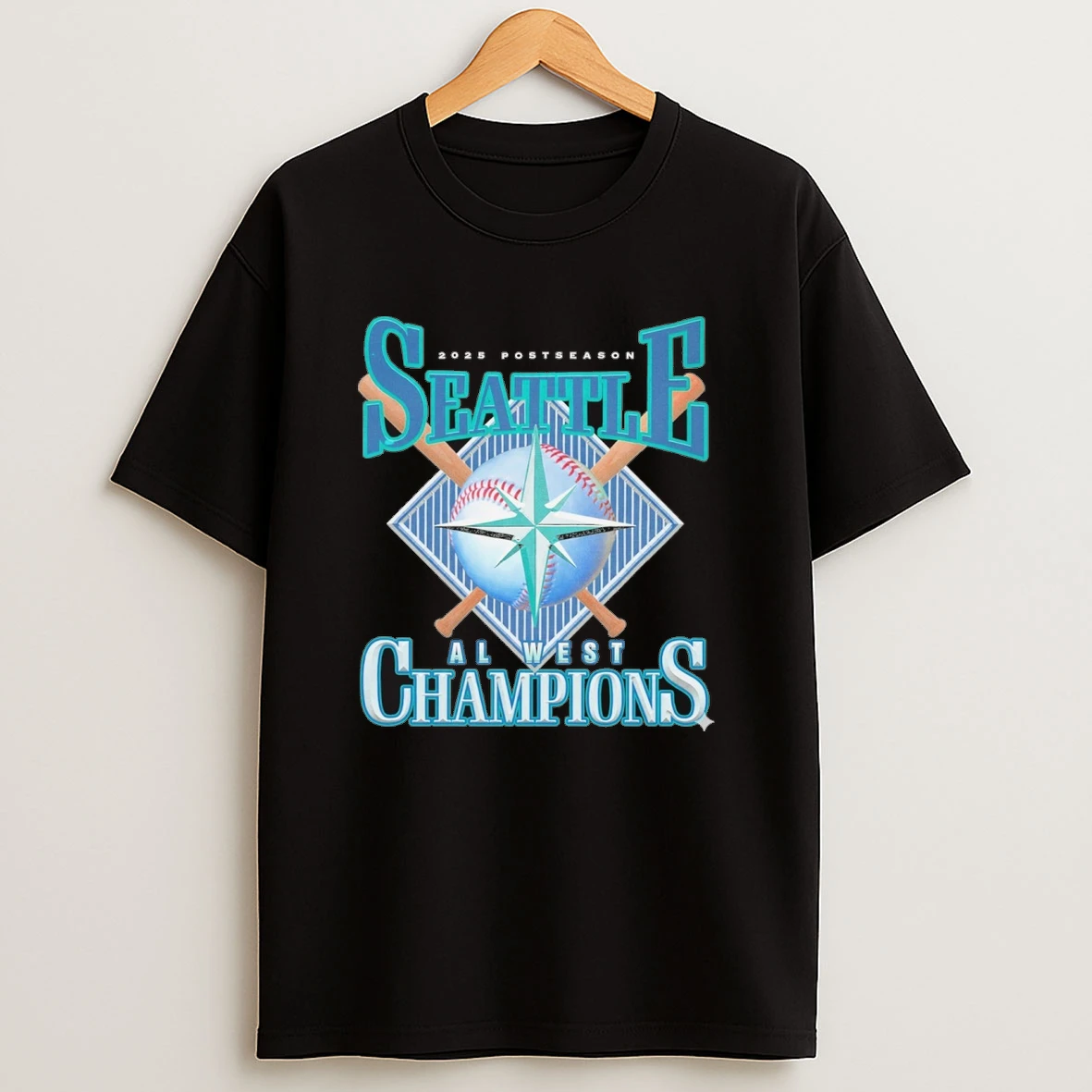 2025 Mlb Postseason Seattle Al West Champions Seize The Moment Shirts