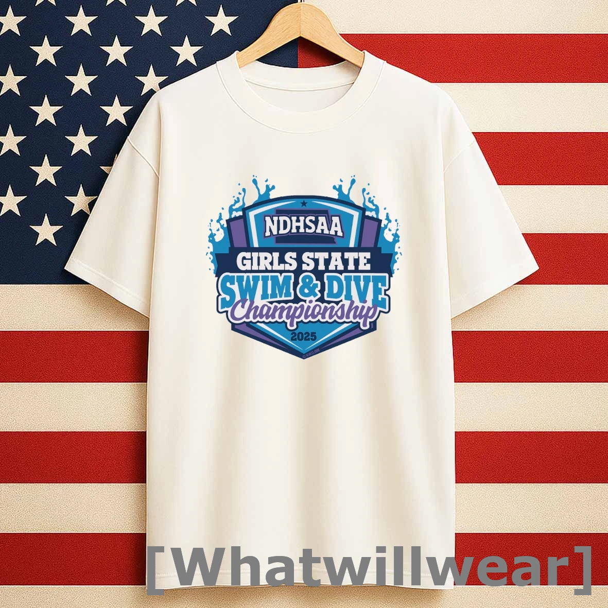 2025 Ndhsaa Girls Swimming Diving State Meet Qualifiers Performance 2025 Logo Shirts