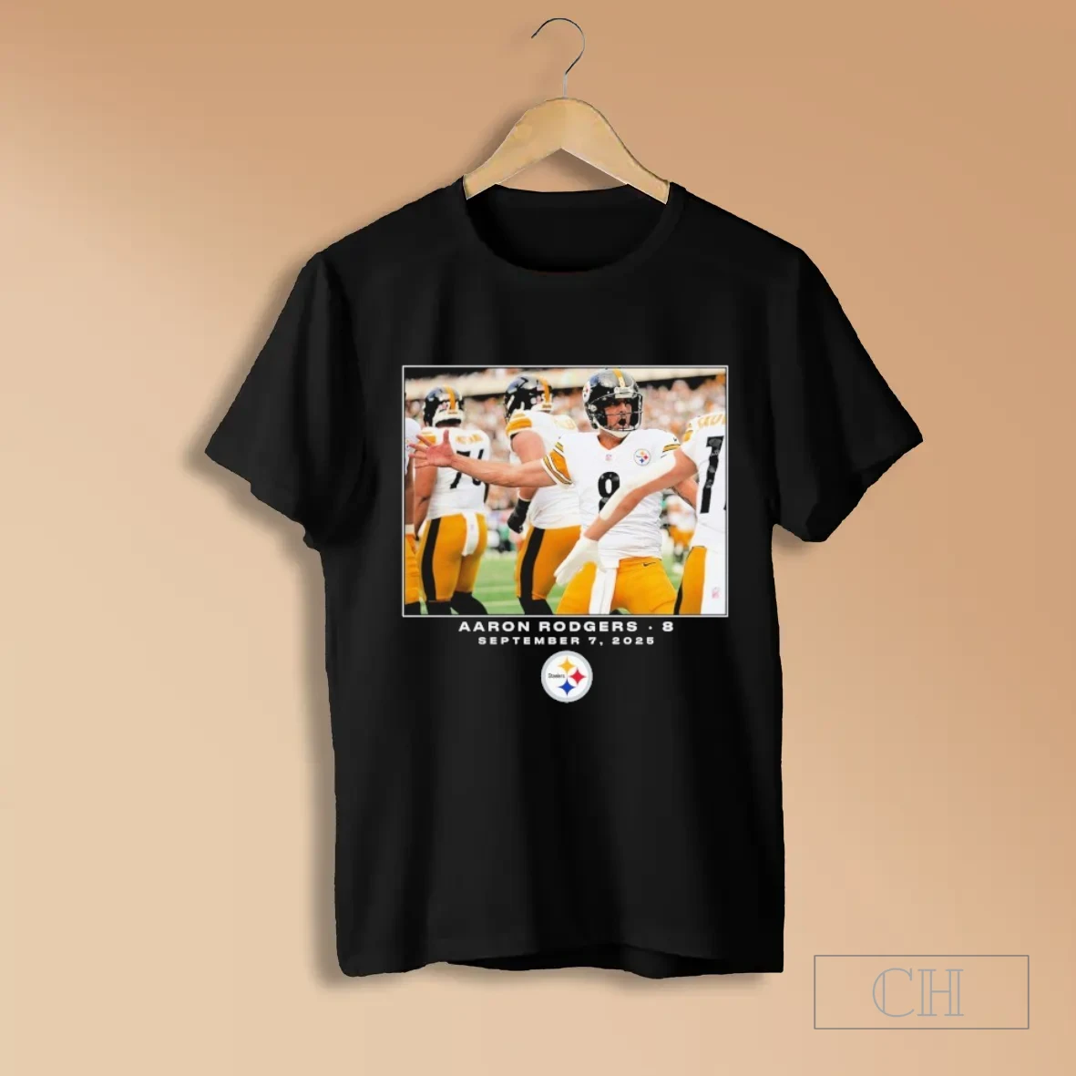 Aaron Rodgers Pittsburgh Steelers Nfl Flash Features Week 1 September 7 2025 T Shirts