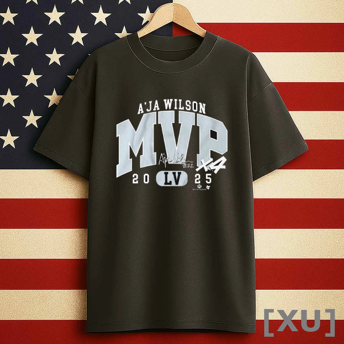 Aja Wilson 2025 Mvp X4 Las Vegas Aces Basketball Signature Shirts