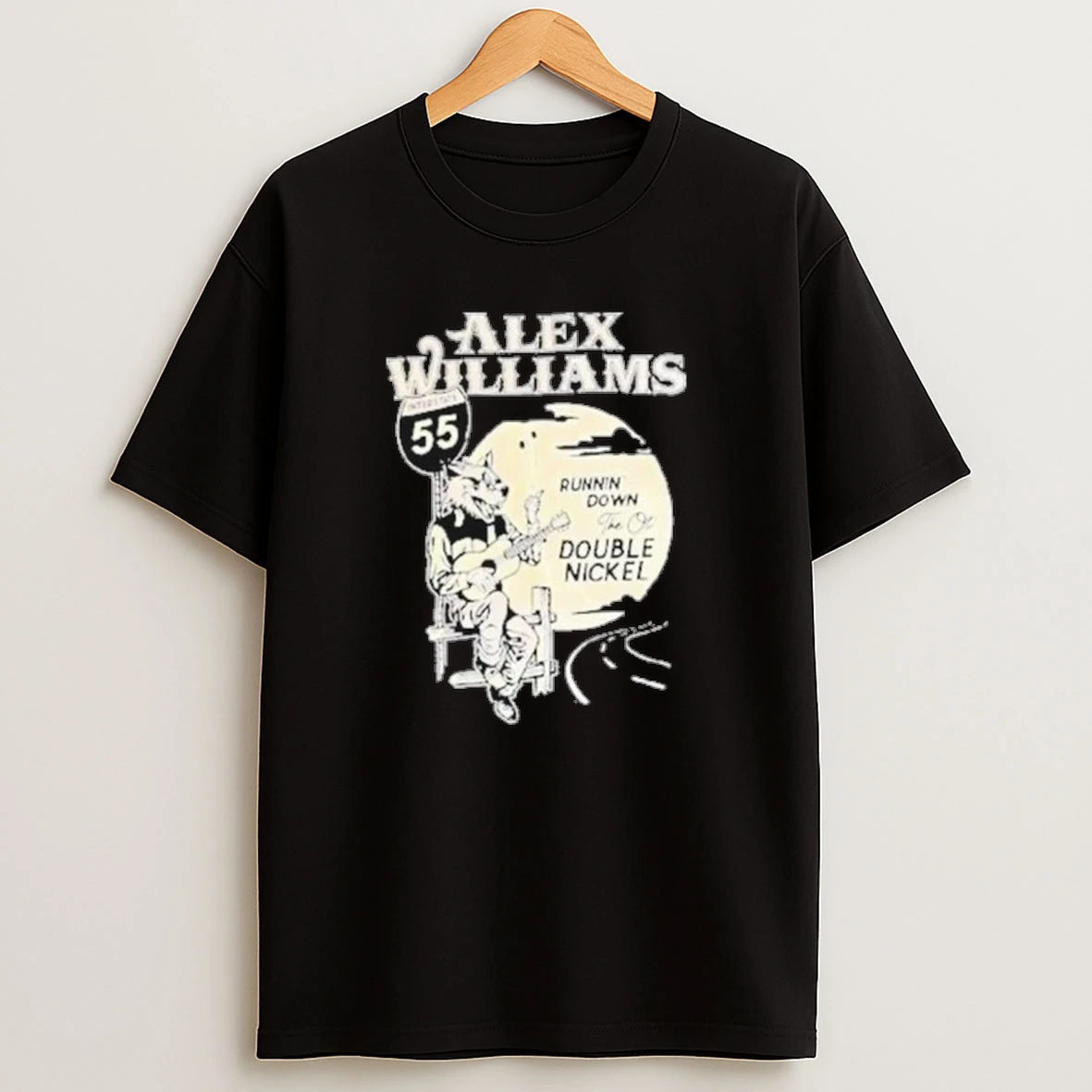 Alex Williams Runnin Down The Ol Double Nickel Interstate 55 Wolf Guitar Shirts